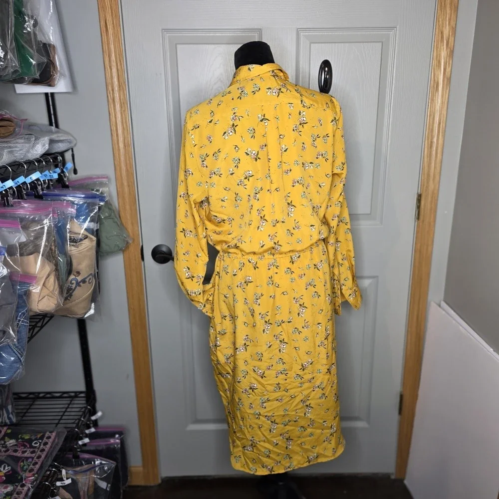 Lauren Ralph Lauren Long Sleeve Floral Print Shirt‎ dress Sz 12 Feminine